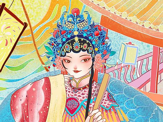 《花旦》插画，客官请留步～