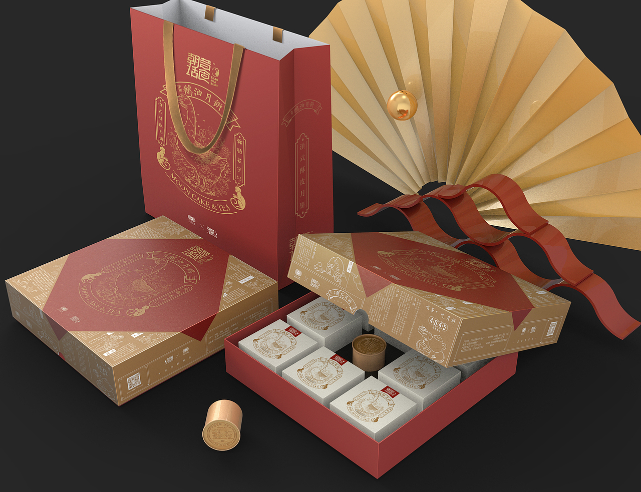 工作室品牌《朝话昔食》月饼包装设计。（图ZMTY3NTAyNTcy） - 包装 - 站酷设计师李家生原创素材 - 站酷ZCOOL