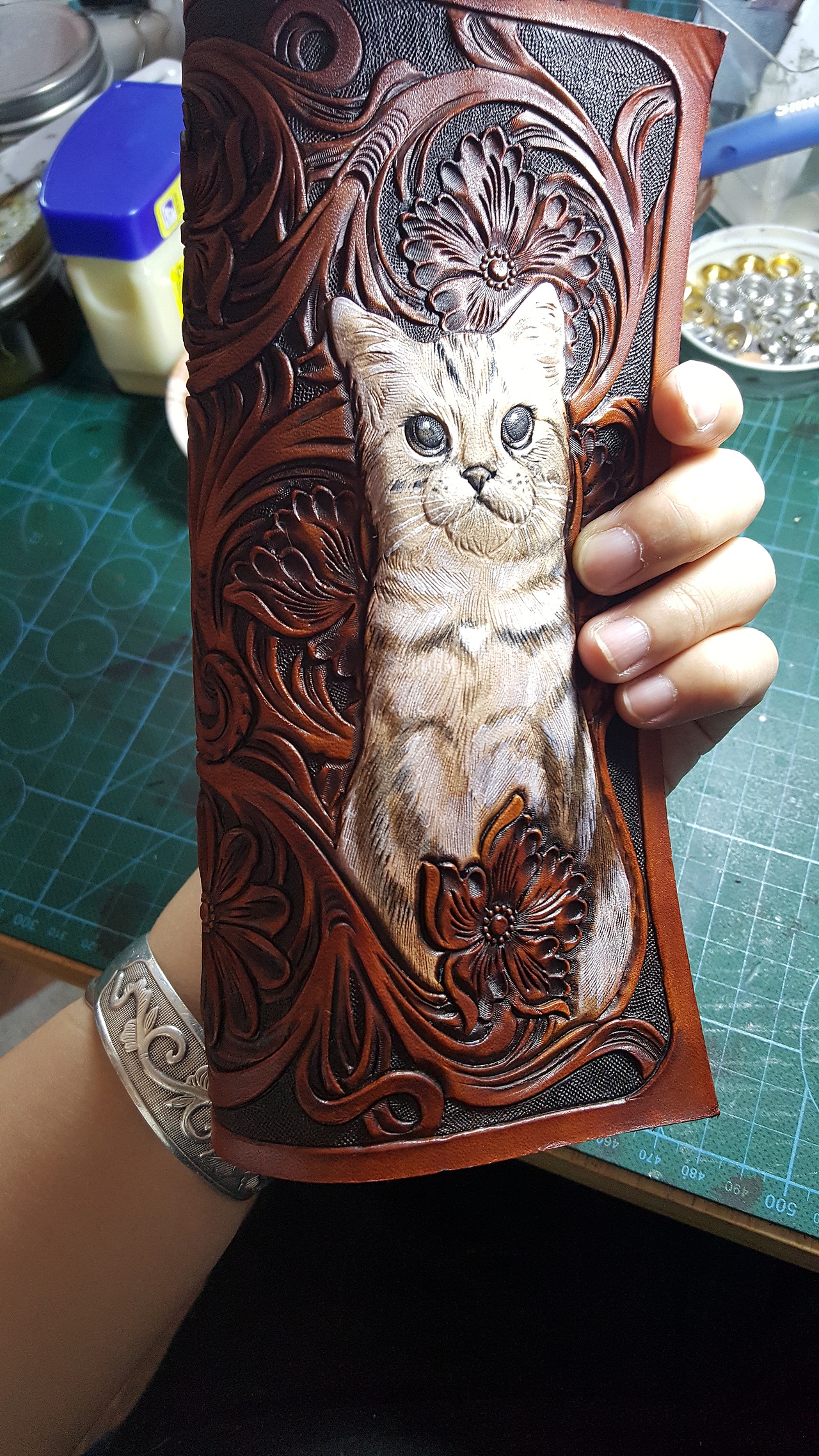 两只猫咪的肖像制作过程