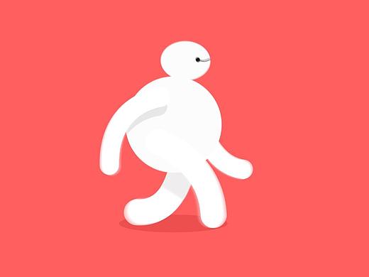 大白走路AE动效