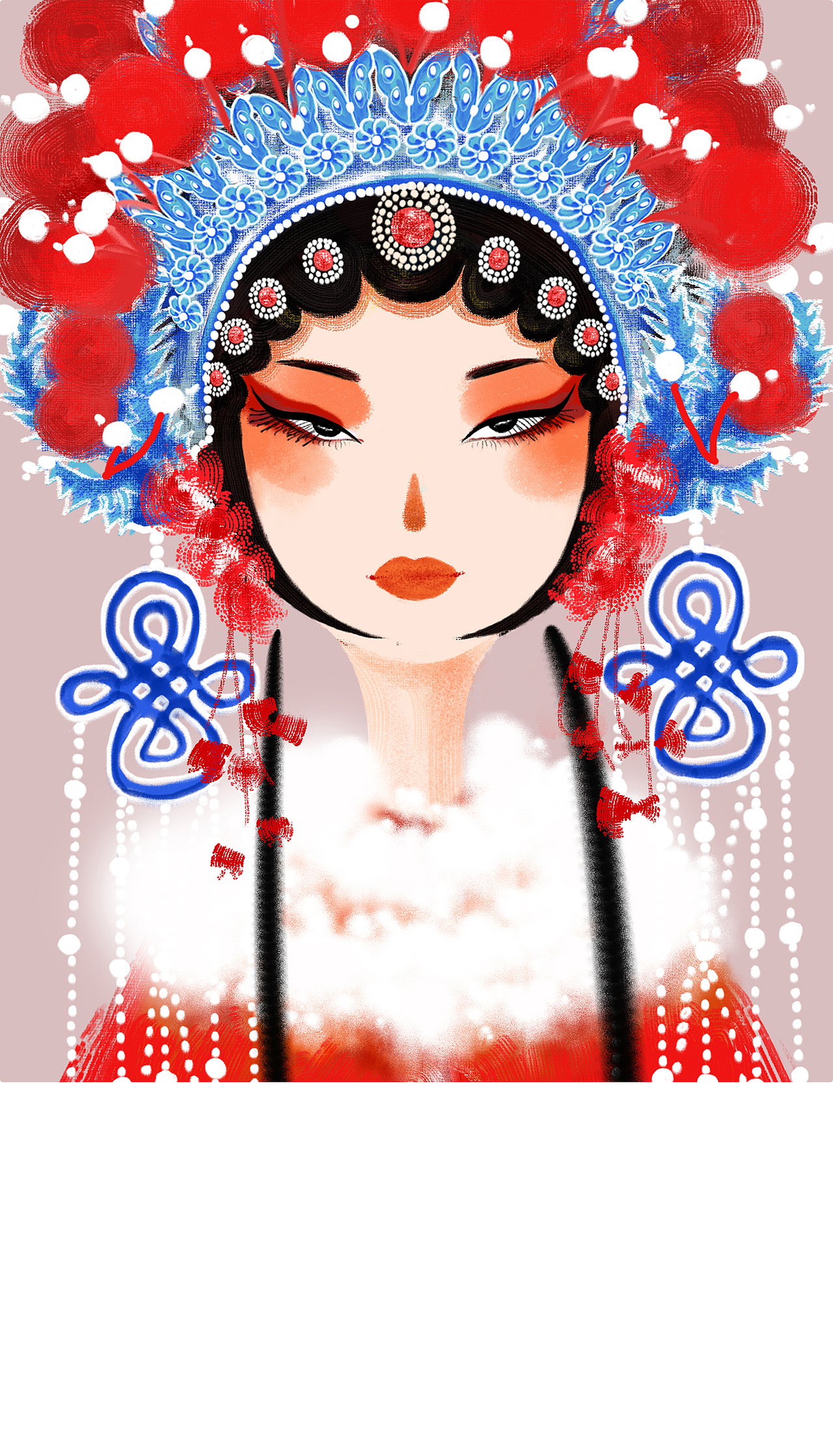 中华传统京剧戏曲人物旦角——刀马旦|插画|艺术插画|阮神仙_原创作品
