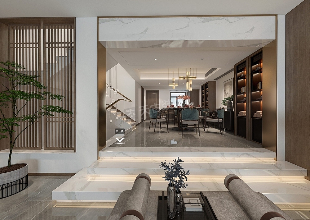 金科廊桥水乡装修,新中式别墅设计,天古装饰21周年庆