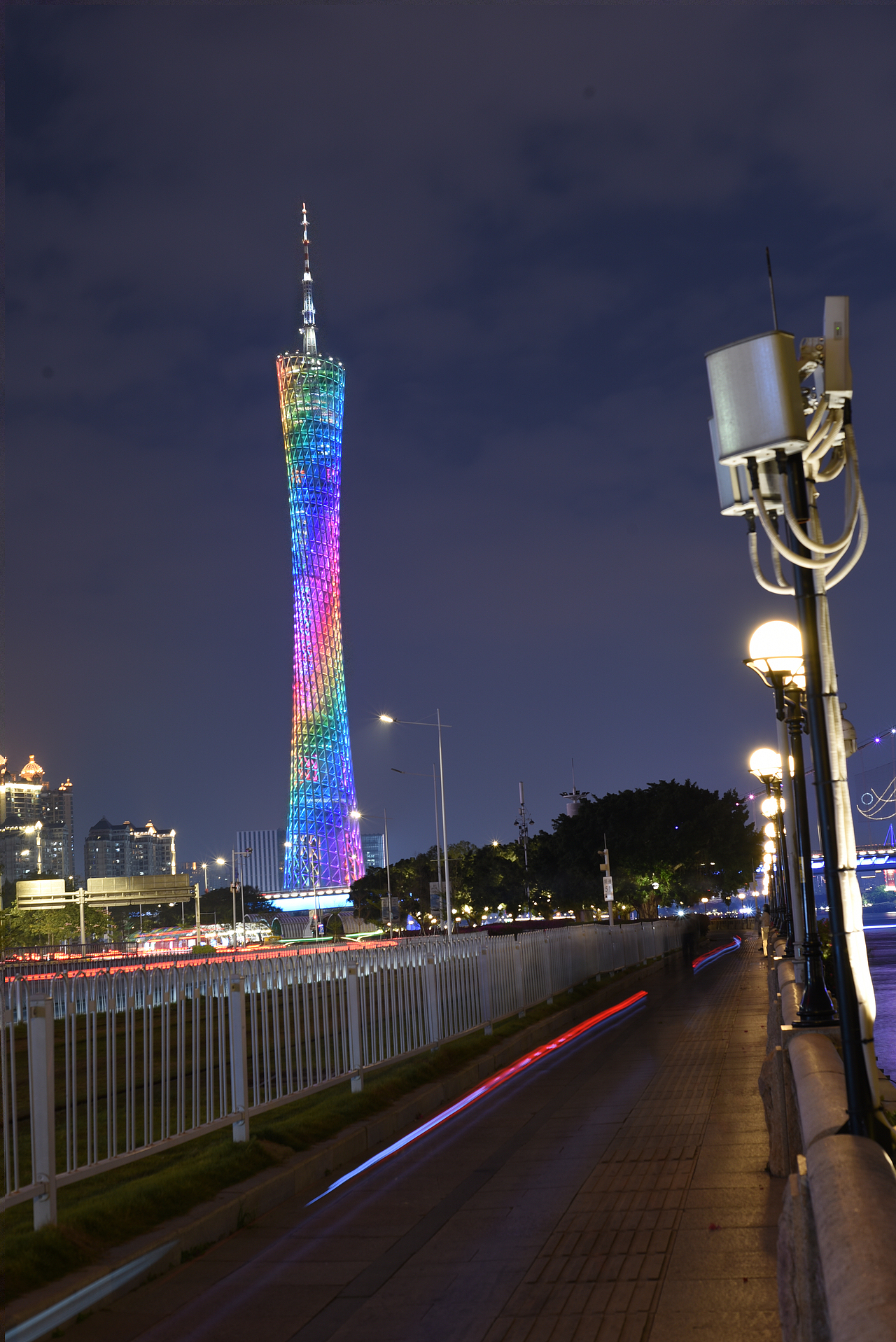 广州夜景广州塔猎德大桥