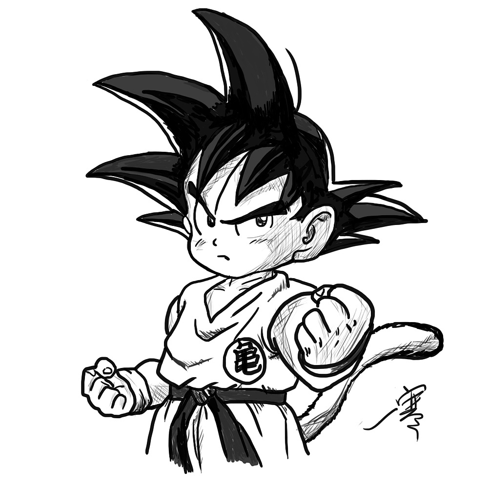 同事买个手写板,拿来试了试,渣画几幅