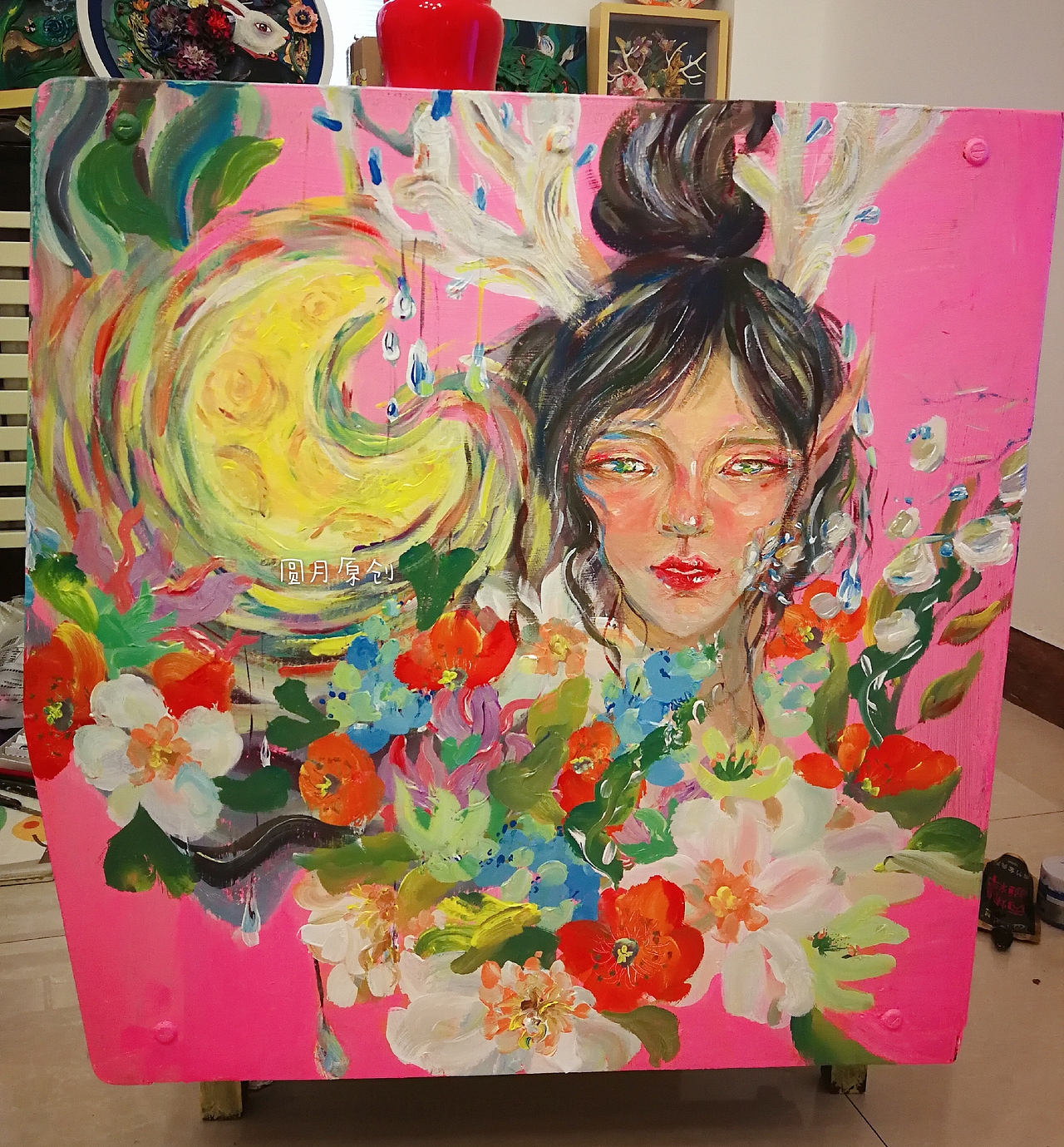 旧桌子改造——龙女