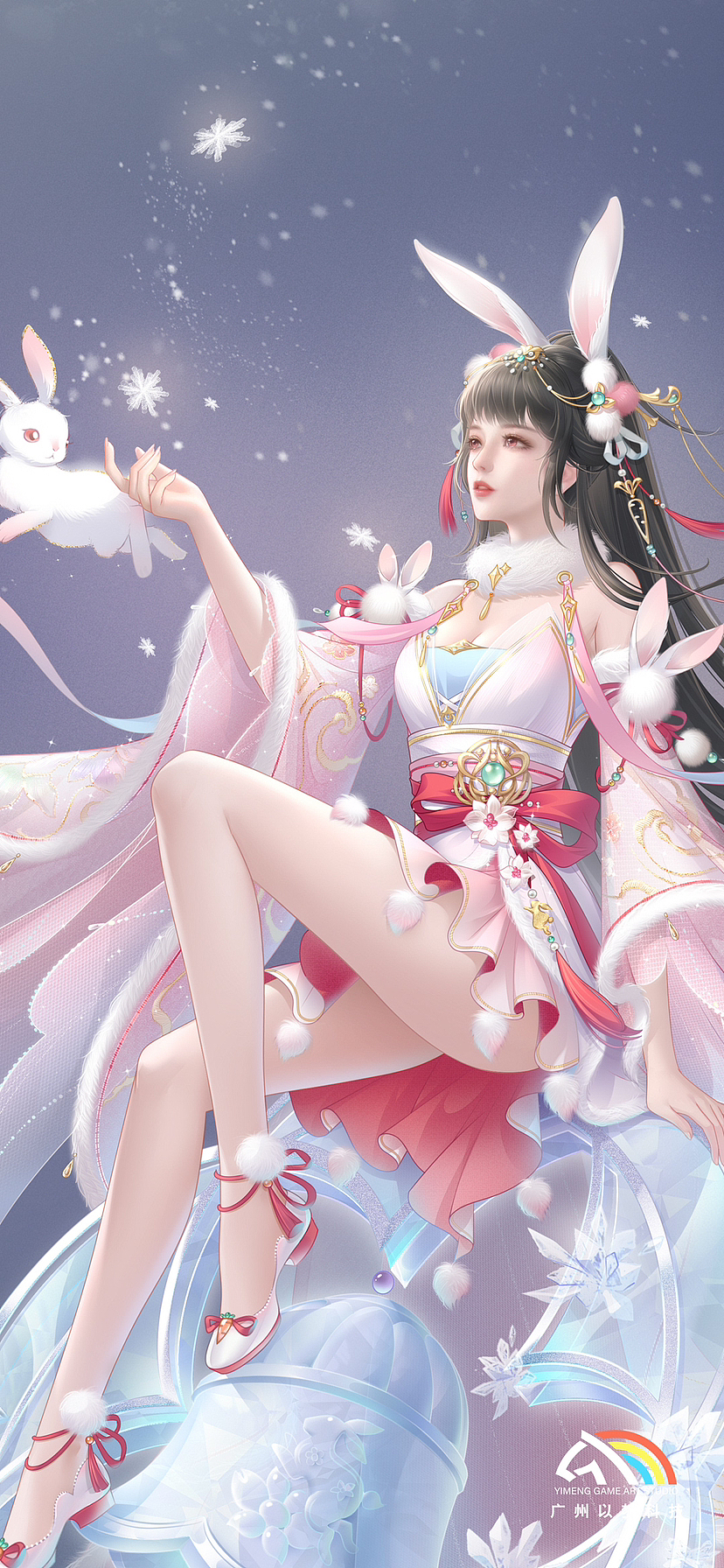 原创手绘插画迎兔年（图ZMzI4MjQ1ODEy） - 艺术插画 - 站酷设计师以梦原创原创素材 - 站酷ZCOOL