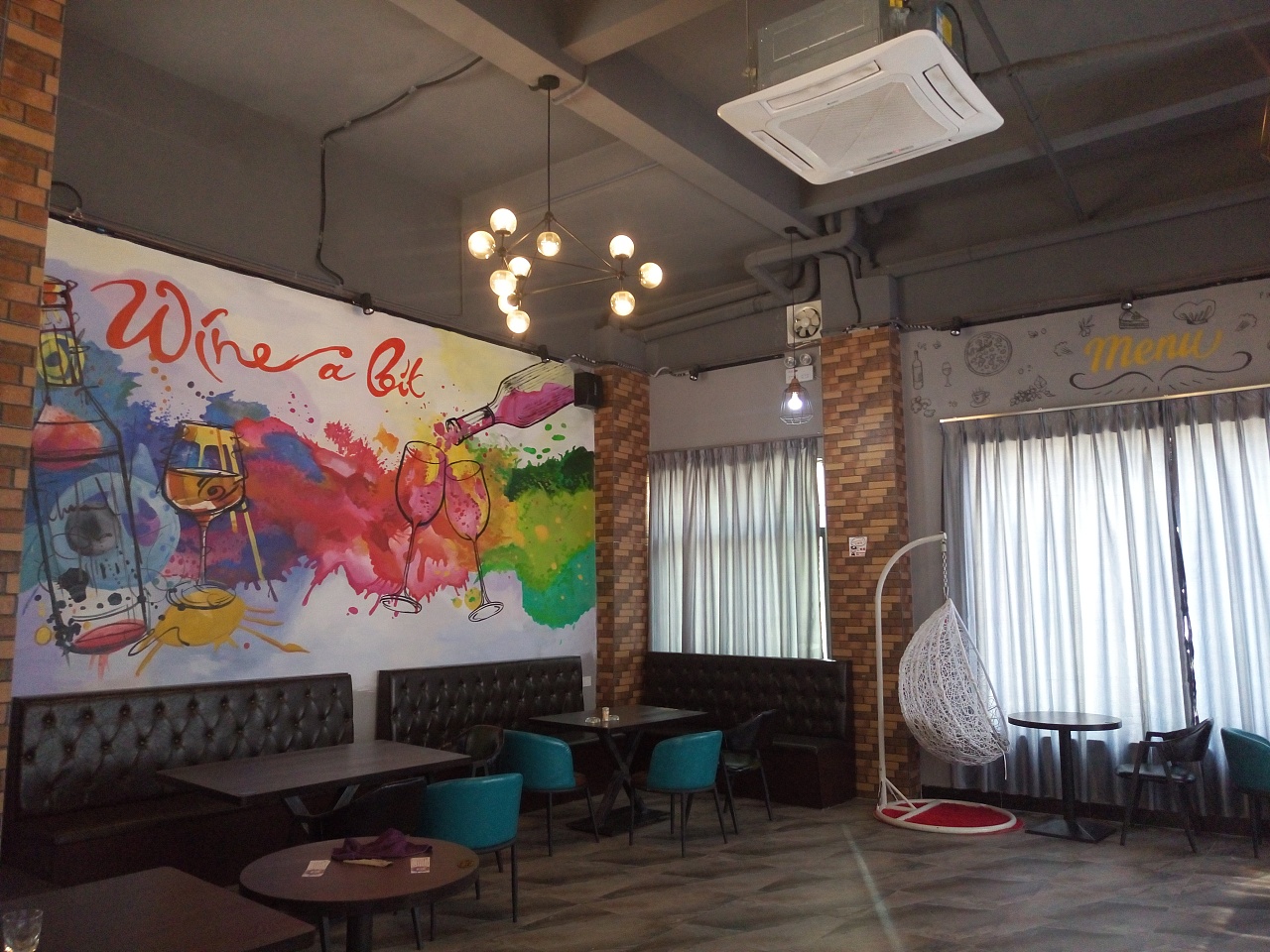 广州贝约翰西餐厅涂鸦手绘