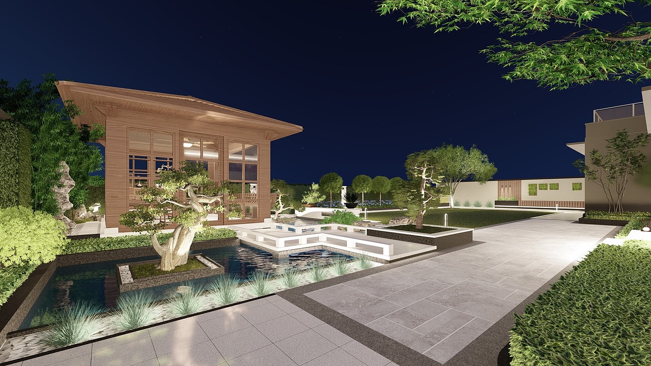 现代东方园境设计丨水石花园（图ZMjA3MzU3MzE2） - 景观设计 - 站酷设计师庭园物语原创素材 - 站酷ZCOOL