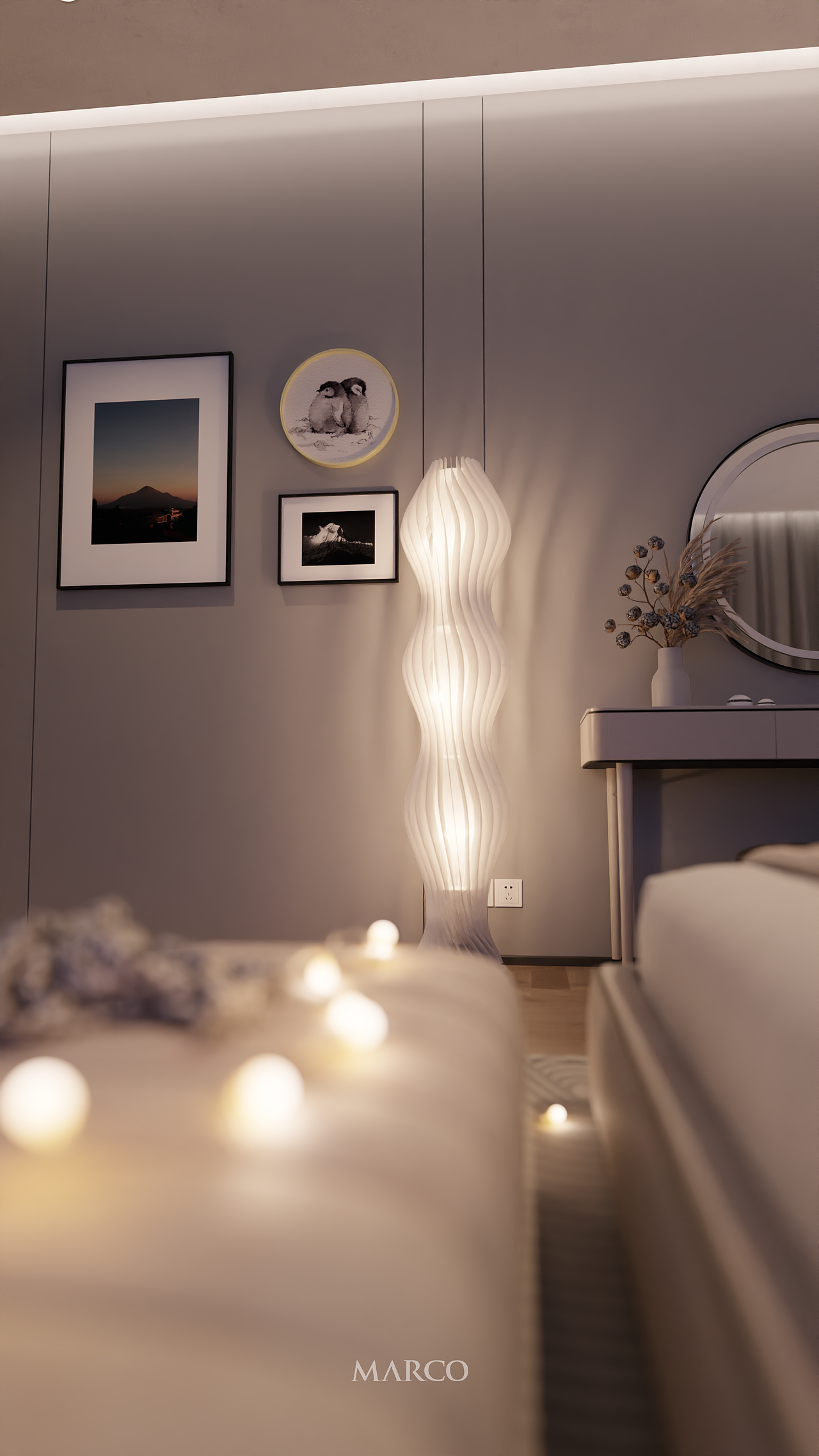 现代卧室渲染 - Blender室内动画