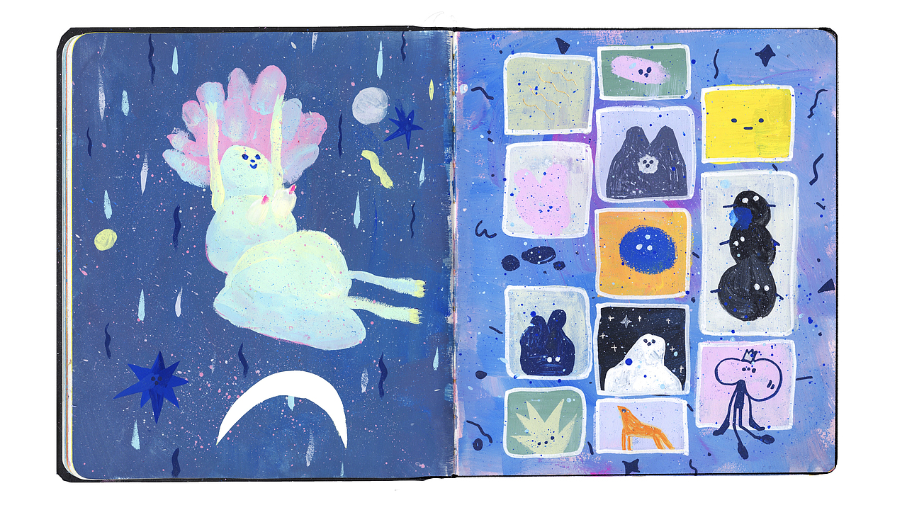 Sketchbook/ Imaginary Friends（图ZMTU4NzYzMzg0） - 新锐潮流插画 - 站酷设计师INCCO原创素材 - 站酷ZCOOL