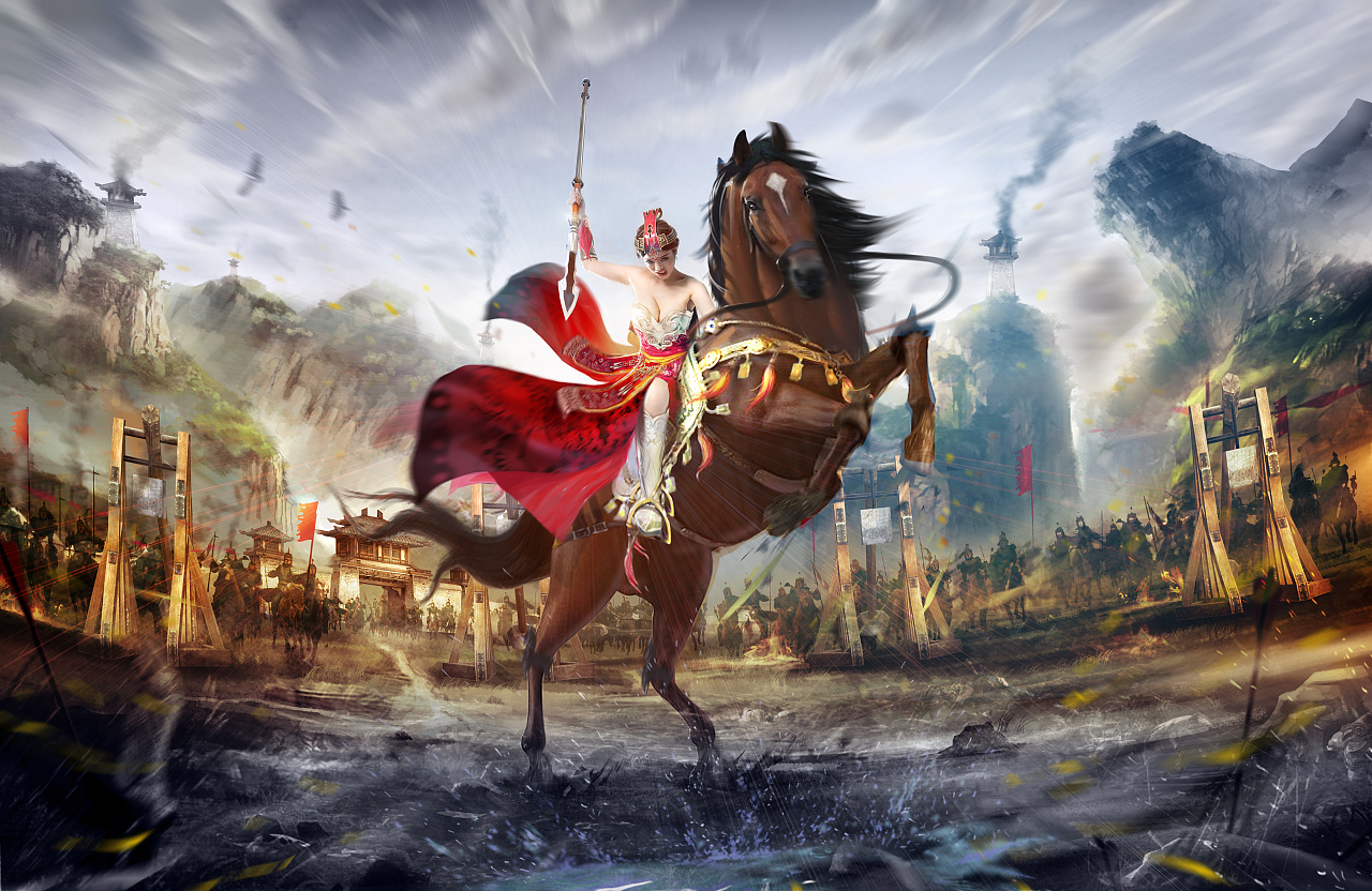 游戏《赤壁之战》官网真人插画