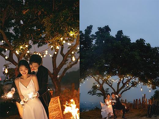 星火，浪漫在婚纱里为你点燃错落星河