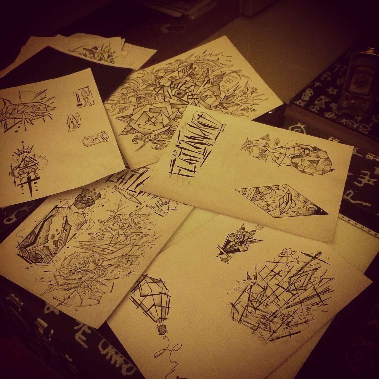 原创手绘 纹身图案设计（图ZMzU5MDc1ODg=） - 绘画 - 站酷设计师BLACK_TATTOO原创素材 - 站酷ZCOOL