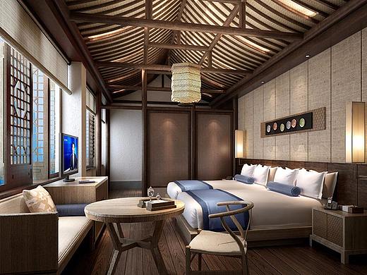 大气中式酒店设计装修效果图-京创装饰