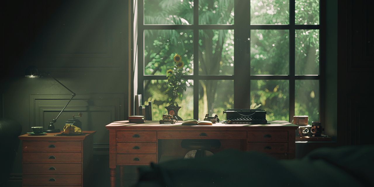 美式电影感场景渲染