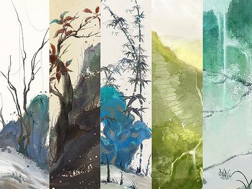一组古风小场景（个人主页-ZNjE1MTc1ODA=） - 创作习作 - 站酷设计师灵彾原创素材 - 站酷ZCOOL