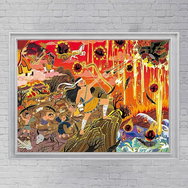 传统故事拼图（图ZMjY2NjY2MTI4） - 商业插画 - 站酷设计师斯丹在画画原创素材 - 站酷ZCOOL