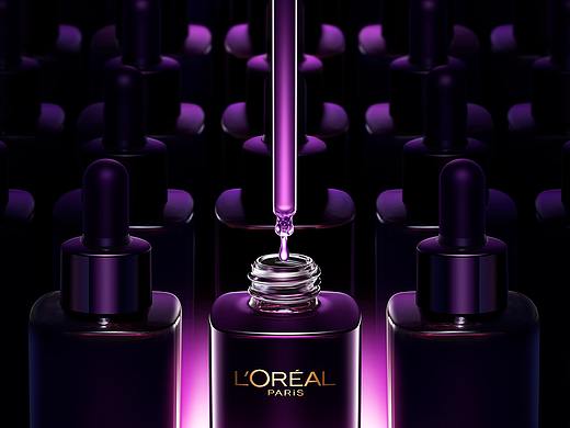 LOREAL全新第三代黑精华青春密码酵素精华肌底液kv拍摄