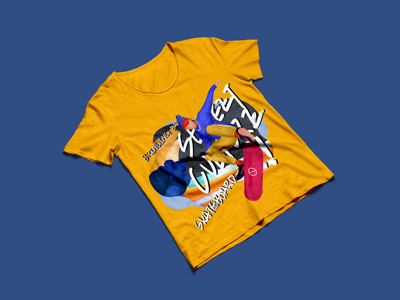 回到街头！-原创矢量插画练习-很适合做服装印花图案