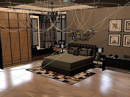【C4D】床垫卧室效果图，3Dmax模型导入C4D渲染PS合成