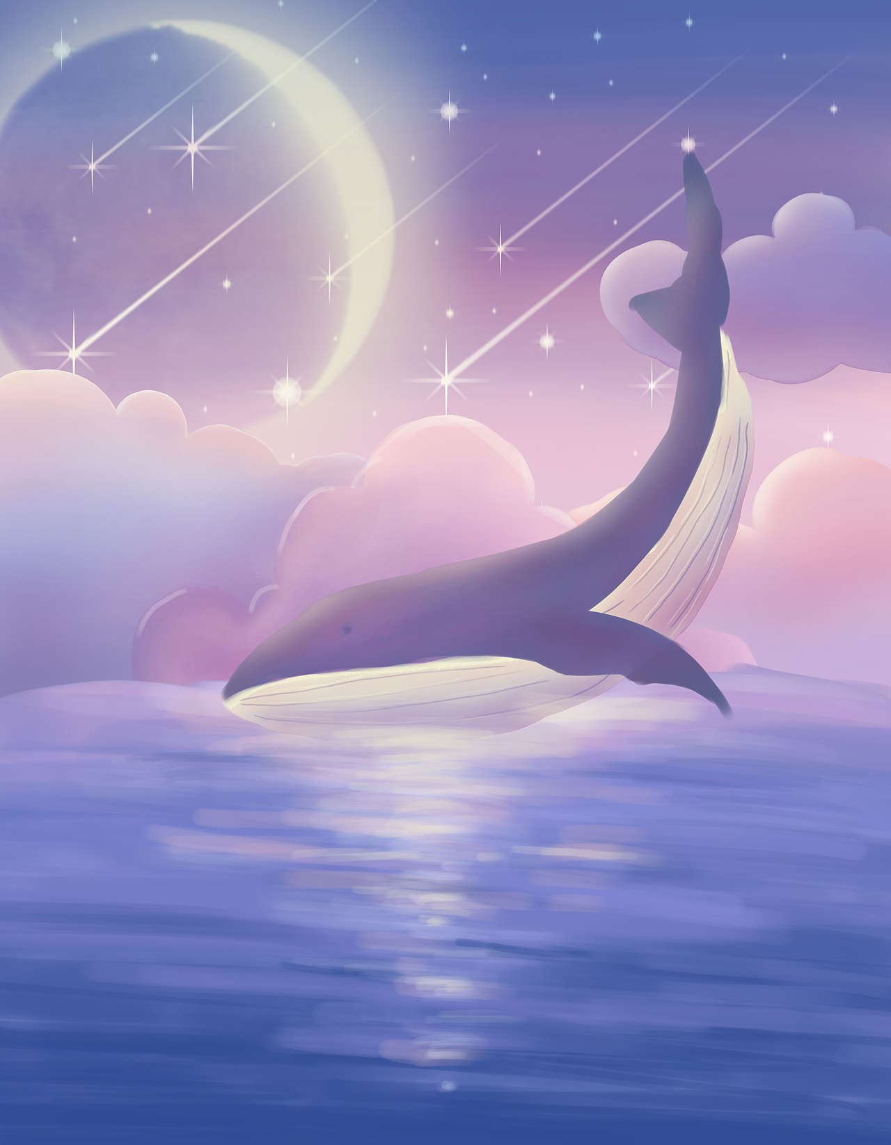 治愈系鲸鱼系列插画（图ZMjg4NjE2MjA4） - 创作习作 - 站酷设计师静韵Jw原创素材 - 站酷ZCOOL