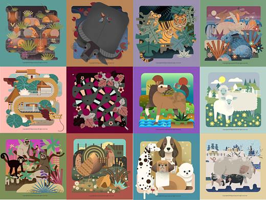 十二生肖系列插画