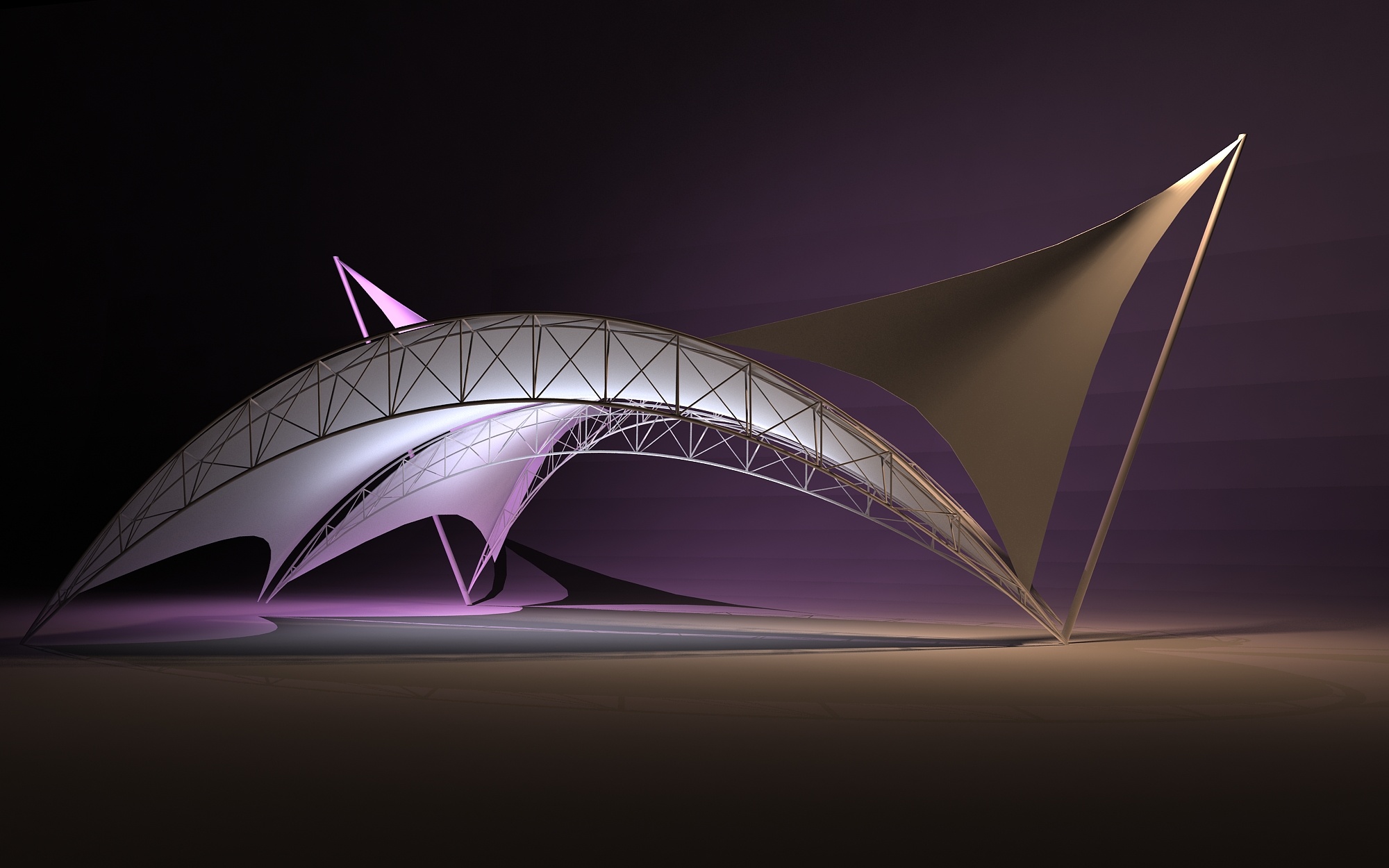 张拉膜展台设计