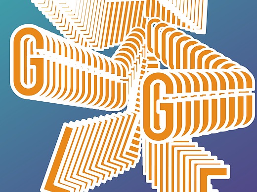 图形字体叠加海报