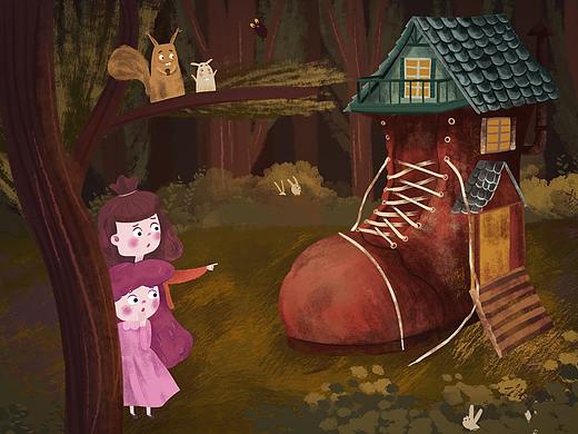 看，那邊是什么？（個人主頁-ZNDA3NDk5NzY=） - 兒童插畫 - 站酷設(shè)計(jì)師一溪月原創(chuàng)素材 - 站酷ZCOOL