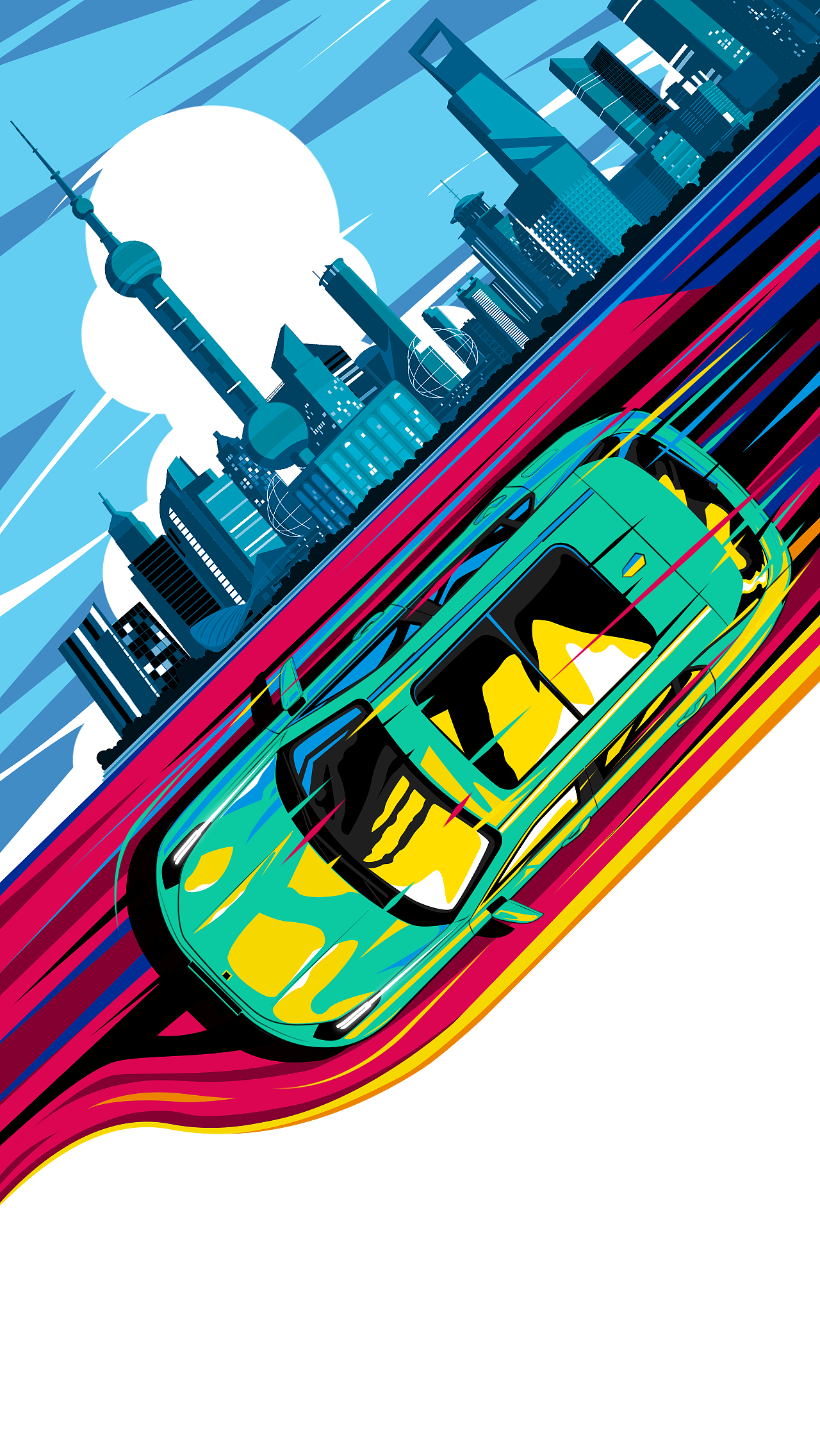 领克kv 插画 系列海报插画|插画|商业插画|nano1205 - 原创作品