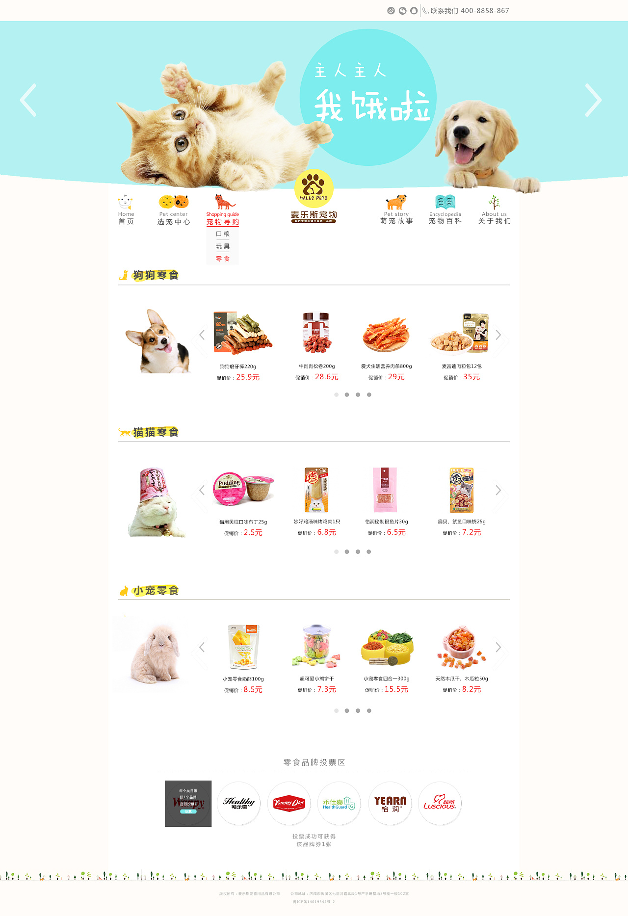 宠物网站|网页|banner/广告图|齐天大圣喝旺仔 - 原创作品 - 站酷