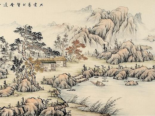 古韵书房装饰画,山水画静雅韵味书写诗情画意