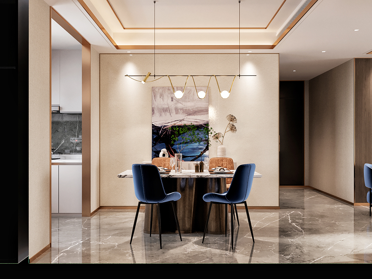 效果图  家装图 样板间 现代轻奢 现代北欧 新中式 CR