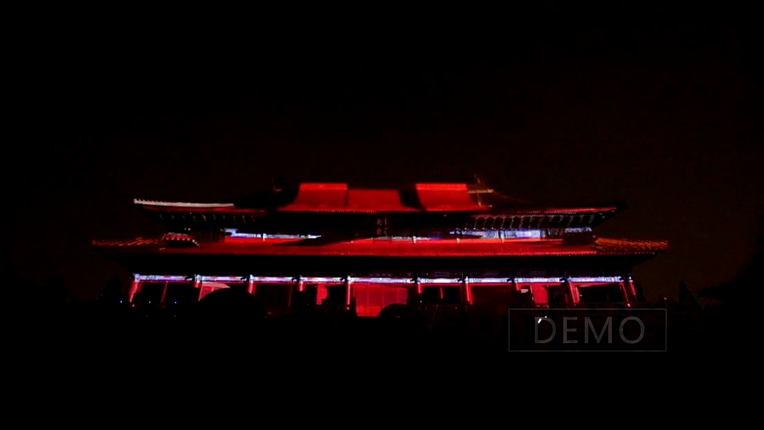 百加得“紫禁之巅”鸡尾酒大赛墙体投影秀