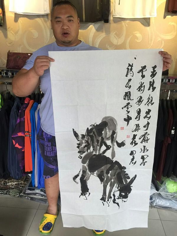 书画家吴俊彬作品被星光大道冠军蔺鲜鲜收藏