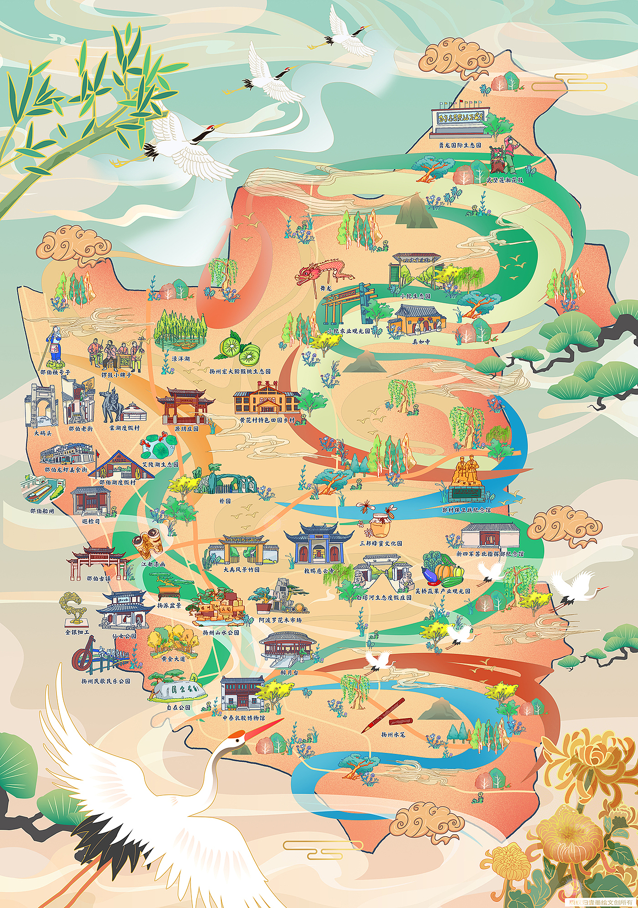 景区手绘地图合集🔥（图ZMjMwOTg2OTgw） - 艺术插画 - 站酷设计师画手绘的何哈哈原创素材 - 站酷ZCOOL