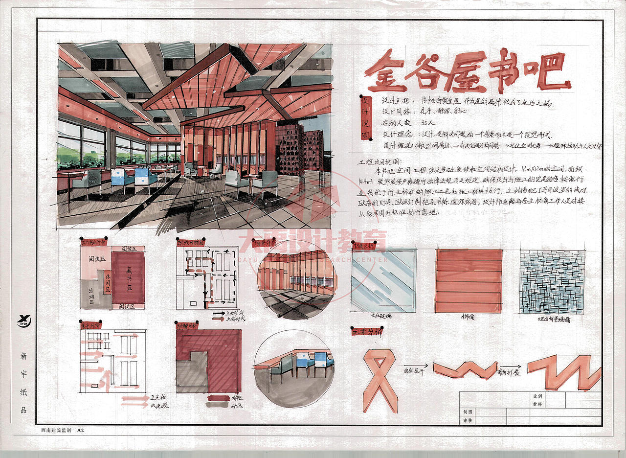 室内快题（图ZMjc5MDU3MDA4） - 其他空间 - 站酷设计师大禹手绘00学长原创素材 - 站酷ZCOOL