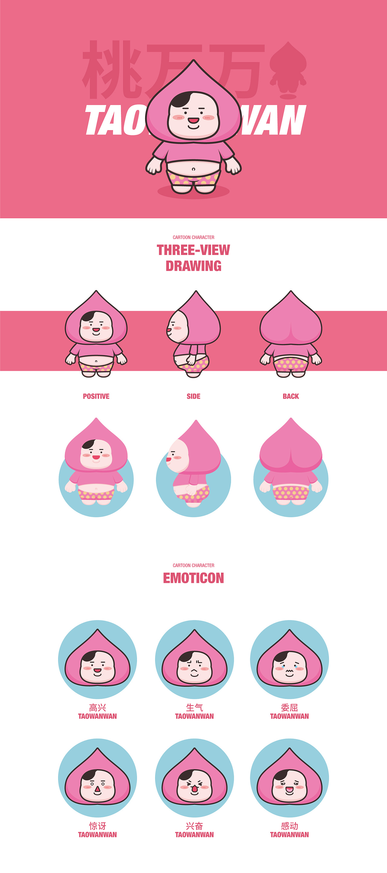 十月| "桃万万"卡通形象延展 | 二〇一九年