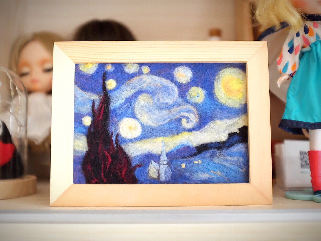 羊毛毡画星空|手工艺|其他手工艺|猫饭catfan_原创作品-站酷zcool