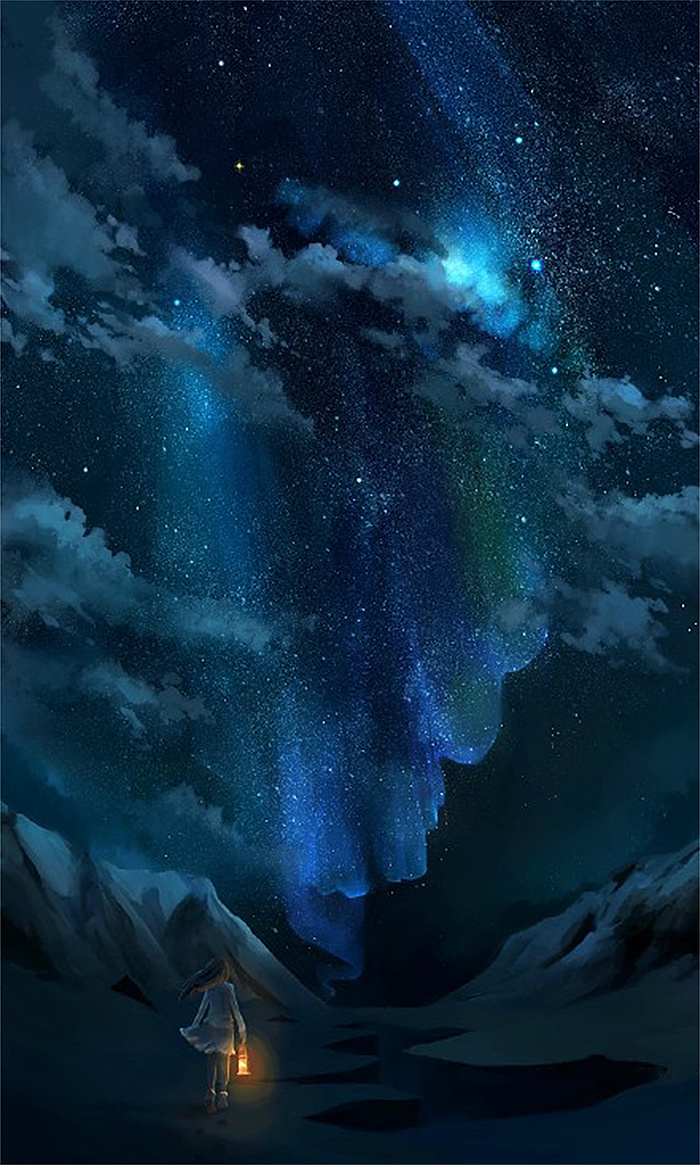 手绘插画 人物 微商 封面 主页 动漫 星空 淘宝天猫 企业 化妆品 彩妆