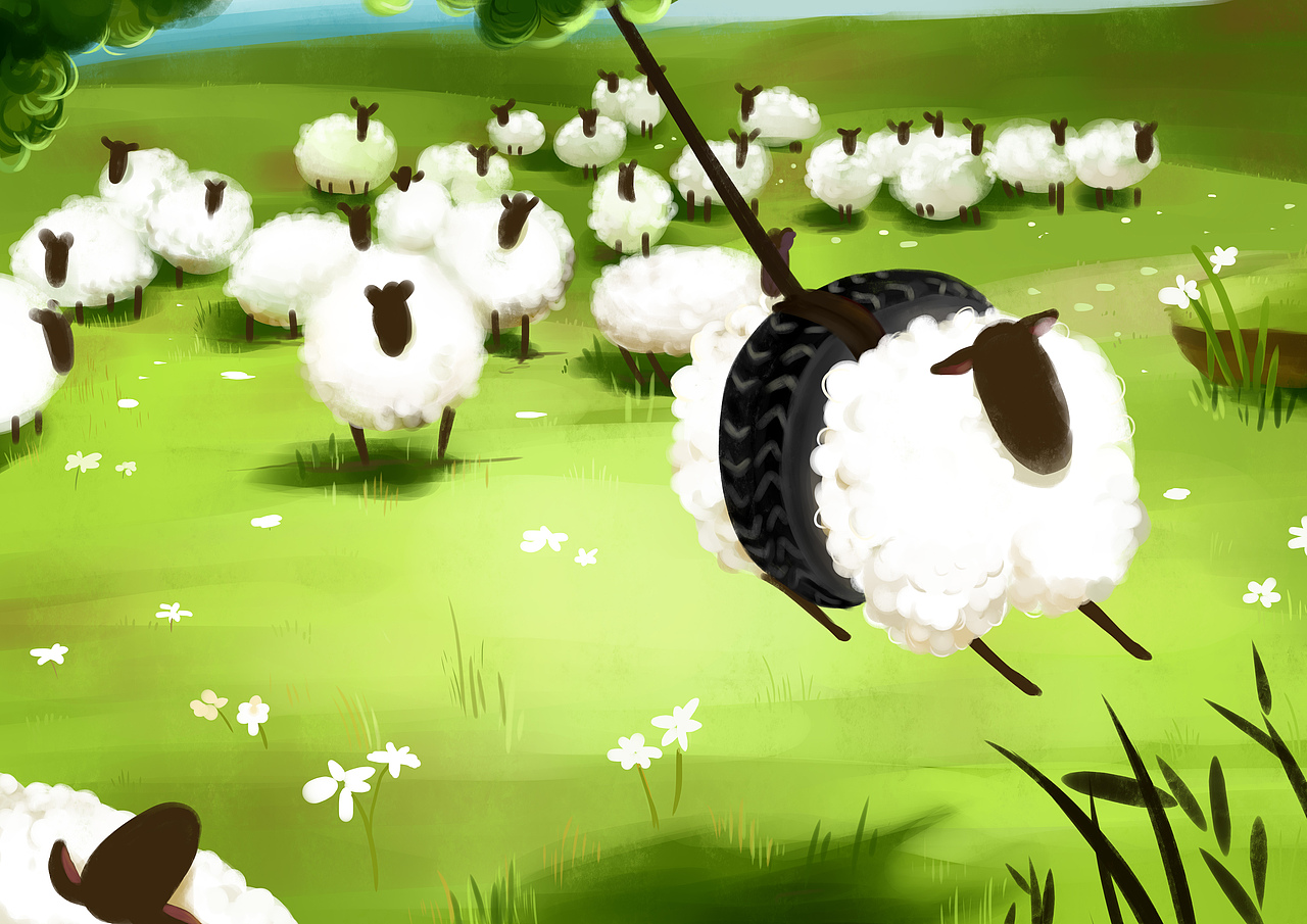 快乐小羊（图ZMjQwNTIyMjQ0） - 创作习作 - 站酷设计师小飞侠啊原创素材 - 站酷ZCOOL