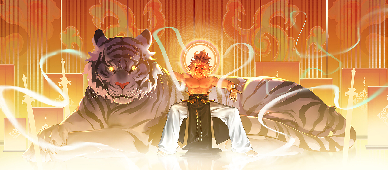 虎年贺图（图ZMjg4NDMyNzUy） - 游戏原画 - 站酷设计师猫夏_A原创素材 - 站酷ZCOOL