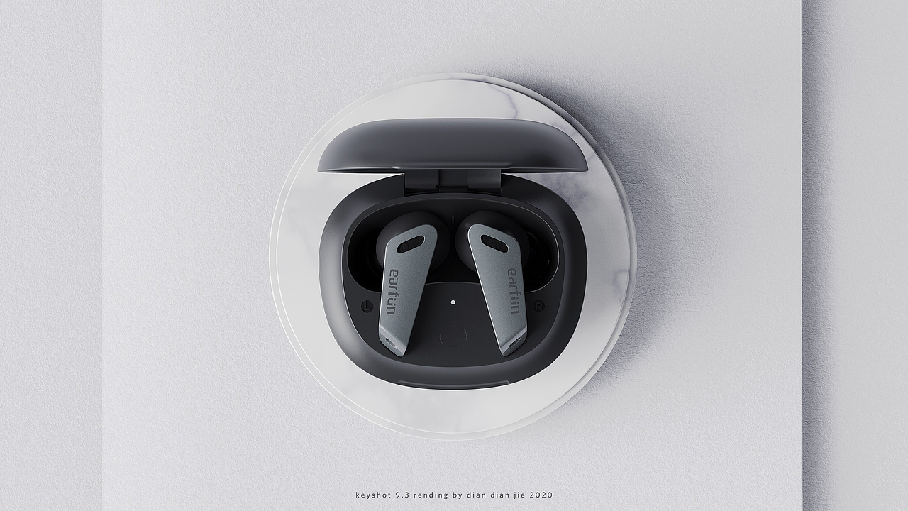 keyshot TWS耳机渲染/工作节选图（图ZMjI5MjQ0NjI4） - 产品 - 站酷设计师点点姐原创素材 - 站酷ZCOOL