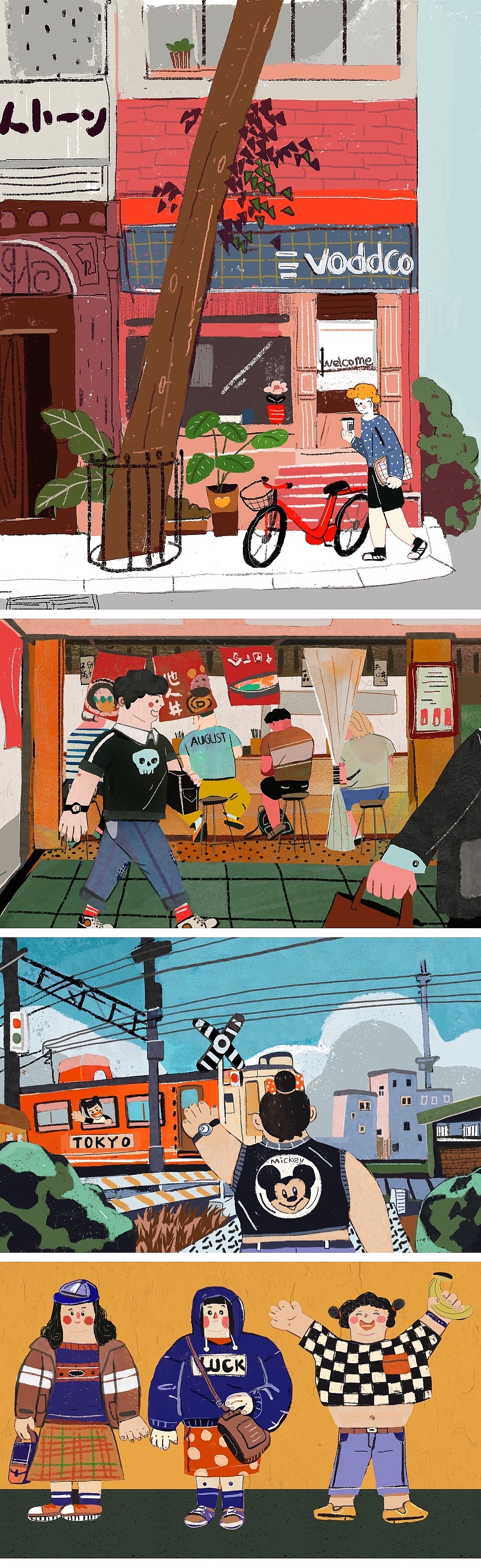 日本漫步（图ZMjQyMDA2NDcy） - 商业插画 - 站酷设计师柳水原创素材 - 站酷ZCOOL