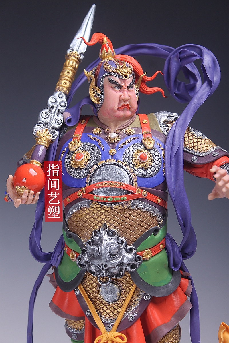 贺加贵面塑软陶(韦陀菩萨 )
