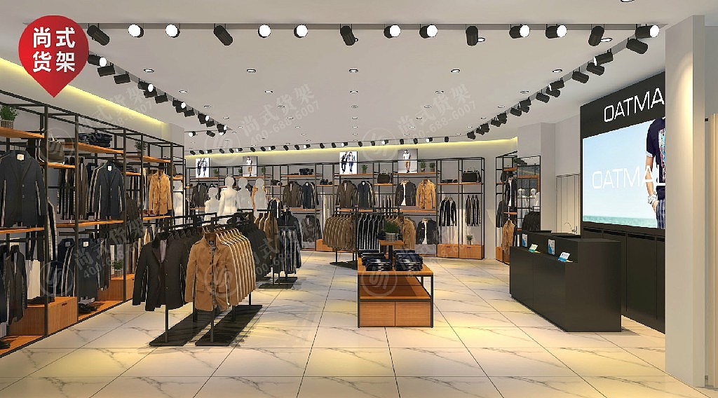 聊城服装店上墙货架 km龙门架 尚式km服装货架现货|平面|其他平面|尚