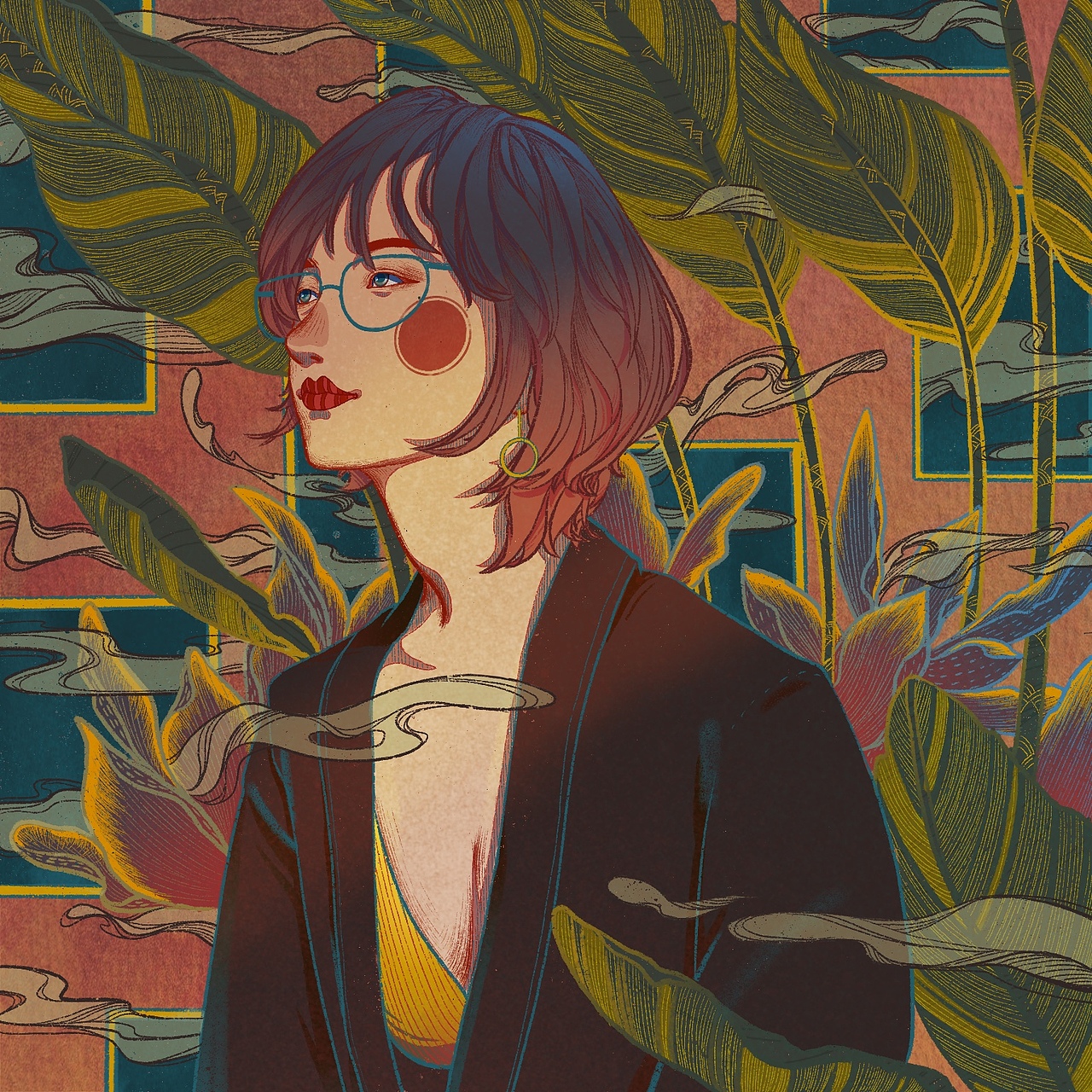 七—八月头像约稿（图ZMTc4MjkwNzI4） - 艺术插画 - 站酷设计师禾时雨原创素材 - 站酷ZCOOL