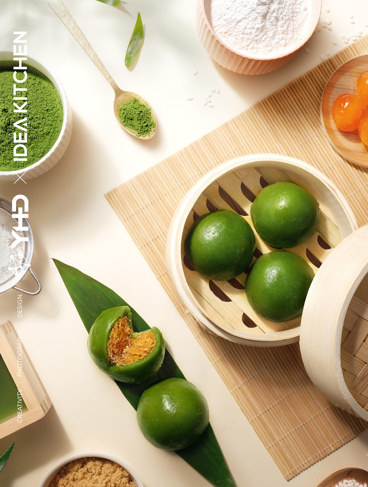 [视觉创意/美食摄影] kfc-2019-咸蛋黄肉酥青团