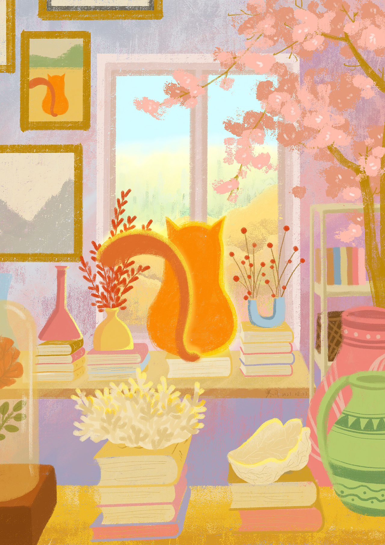 近期插画总结｜HoHo猴扁平肌理插画班毕业小结（图ZMjc5MTY0NjY0） - 创作习作 - 站酷设计师巩寒月GongHanyue原创素材 - 站酷ZCOOL