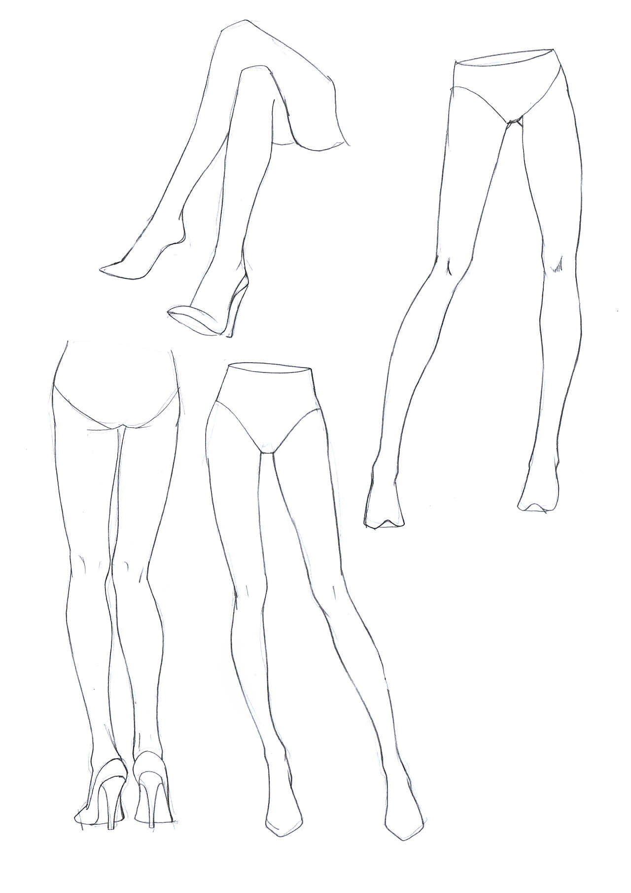 服装设计人体线稿图